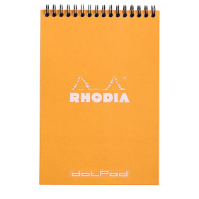 Rhodia Classic Wirebound Notepad - Large - Orange - Dotted